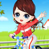 Girl Learn Bicycle icon